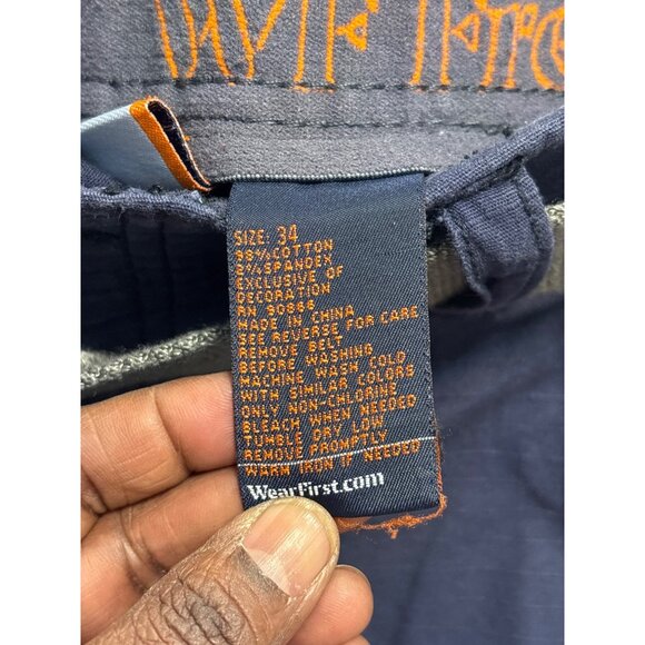 Wearfirst Mens Navy Cargo Shorts With Belt Size 34 Cotton Blend - Picture 9 of 11